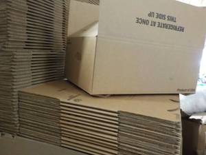 12 Boxes with Handles 23 x 16 x 9...