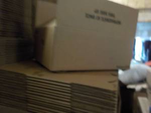 12 Boxes with Handles 23 x 16 x 9...