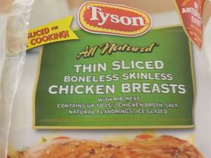 2 Frozen Pkgs Tyson Boneless Skinle...