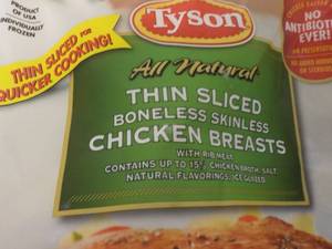 2 Frozen Pkgs Tyson Boneless Skinle...