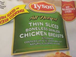 2 Frozen Pkgs Tyson Boneless Skinle...
