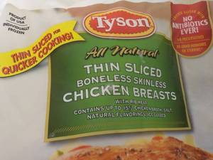 2 Frozen Pkgs Tyson Boneless Skinle...