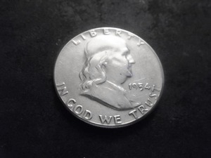 1954 Franklin Half. Very Rare Strike. Similar To The 1955 Bugs Bunny