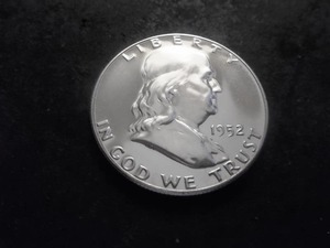 1952 Franklin Half Dollar Proof In Choice Proof Condition & Full Bell.
