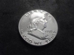 1955 Franklin Half Dollar Proof In Choice  Proof Condition & Full Bell