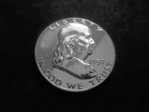1957 Franklin Half Dollar Proof In Choice  Proof Condition & Full Bell