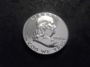 1958 Franklin Half Dollar Proof In Choice  Proof Condition & Full Bell
