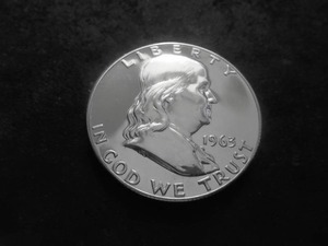 1963 Franklin Half Dollar Proof In Choice  Proof Condition & Full Bell