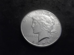 1928 S Silver Peace Dollar