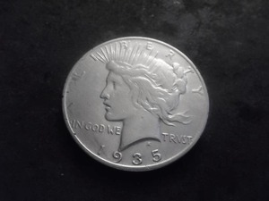 1935 S Silver Peace Dollar