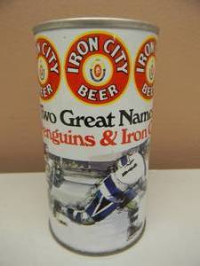 lot 7 image: VINTAGE IRON CITY BEER Two Great Names on Ice Penguins & Iron City Beer - VERY NICE - GREAT PIECE - SEE PICTURES