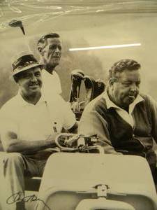 lot 11 image: VERY NICE - Sam Snead w  Jackie Gleason Signed & Professionally Framed Large Photo - VERY NICE - FANTASTIC PIECE - APPROX 18 By 22 - SEE PICTURES