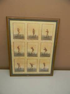 lot 24 image: VINTAGE THE ART OF THE SWING - Professionally Framed - COOL PIECE - APPROX 20 By 26 - SEE PICTURES
