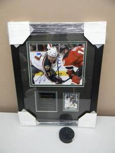 lot 31 image: MINNESOTA WILD Wes Walz SIGNED IMAGE, CARD & PUCK - Professionally Framed & Matted - FANTASTIC PIECES - APPROX 16 By 21 - SEE PICTURES