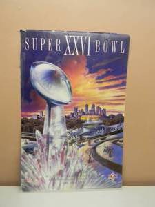 lot 35 image: SUPER BOWL XXVI SUNDAY JAN. 26. 1992 H.H.H METRODOME MPLS. MN. - ORIGINAL FULL-SIZE POSTER - GREAT PIECE - APPROX 24 By 36 - SEE PICTURES