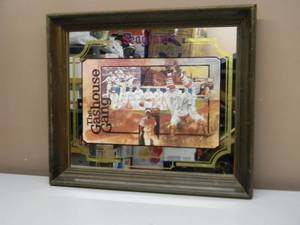 lot 59 image: VINTAGE - ORIGINAL - Seagrams SEVEN CROWNS OF SPORTS COLLECTION THE GASHOUSE GANG - Framed Bar Sign - AWESOME PIECE - APPROX 20 By 17 - SEE PICTURES