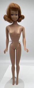 lot 27 image: Vintage 1960s MIDGE Barbie Doll Red Hair Japan Straight Leg Freckle Face