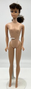 lot 56 image: Vintage #6 Barbie PONYTAIL Head 1964 on Barbie Only Body 1962 Brunette Pink Lips Japan