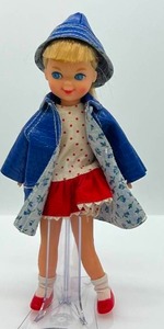 lot 103 image: Vintage TUTTI Mattel Doll Barbies Little Sister In Puddle Jumpers Outfit and Walking My Dolly Dress