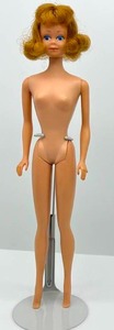 lot 105 image: Vintage MIDGE Flip Hair Barbie Doll Strawberry Blonde with Red Freckles