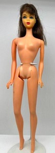 lot 126 image: Vintage 1969 TNT Twist N Turn Barbie Doll Chocolate Bon Bon Hair Loose Leg
