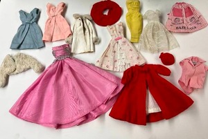 lot 130 image: Vintage 1960s Lot of 13 Pieces of BARBIE original Clothing Mattel