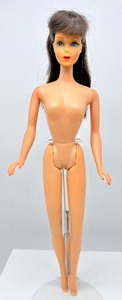lot 96 image: Vintage 1967 TNT Barbie Twist N Turn Chocolate Bon Bon Brunette original Hairstyle Rooted Eyelashes
