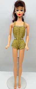 lot 151 image: Reproduction Ponytail Barbie - Vintage Gold Lame Swimsuit