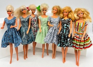 lot 184 image: Lot of 7 Barbies - Hand Made Lovelys