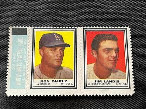 1962 Topps Stamp Panels Ron Fairly and Jim Landis Vintage Sports