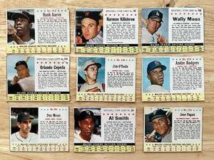 lot 12 image: 1963 Post Cereal Baseball Cards - Hank Aaron #152, Harmon Killebrew #92, Orlando Cepeda #144, and More