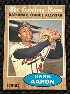 lot 16 image: 1962 Topps Hank Aaron #394 All-Star Baseball Card