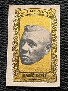 lot 20 image: RARE 1963 Bazooka Babe Ruth #17 All-Time Greats Card