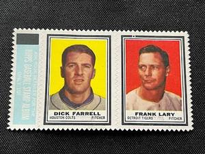 lot 22 image: 1962 Topps Stamp Panels Dick Farrell  Frank Lary