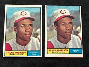 lot 27 image: 1961 Topps Frank Robinson #360 Lot of 2 Cards