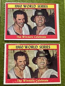 lot 30 image: 1961 Topps #313 Pirates The Winners Celebrate Lot of Two Cards