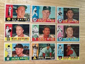 lot 34 image: 1960 Topps Baseball Card Lot - #50 Al Kaline and More