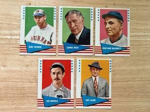 lot 35 image: 1961 Fleer Baseball Greats Lot - Connie Mack  Nap Lajoie  Kid Nichols  Iron Man McGinnity  Babe Herman