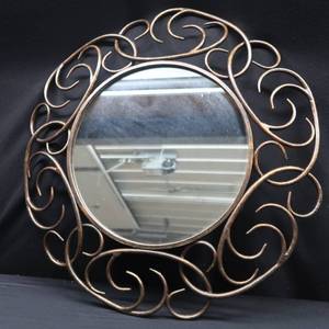 lot 68 image: HUGE METAL ORNATE MIRROR