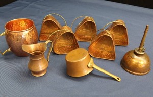 lot 78 image: LOT OF SOLID COPPER GOODIES.