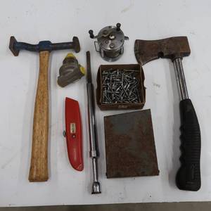 lot 99 image: MANS CATCH ALL LOT FISHING AND SHOP TOOLS