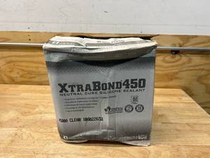 lot 31 image: PREMIER BUILDING SOLUTIONS Case of Xtra Bond 450 Neutral Cure Silicone Sealant- Clear (24 tubes)