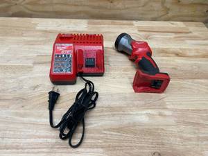 lot 111 image: MILWAUKEE M18 Charger and Flashlight