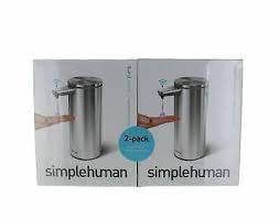 simplehuman Rechargeable Sensor Soap Dispenser, 2-pack