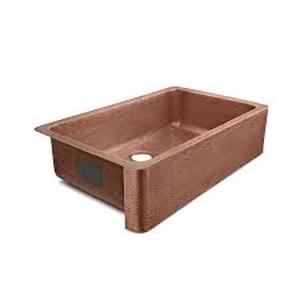 lot 22 image: SINKOLOGY Adams 36 in. Farmhouse Single Bowl 16 Gauge Antique Copper Kitchen Sink