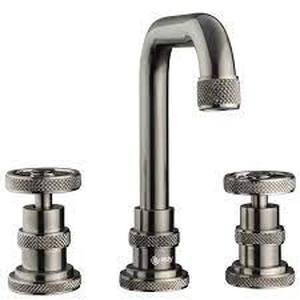 lot 35 image: AKDY 8 in. Widespread 2-Handle High-Arc Bathroom Faucet in Brushed Gun Black