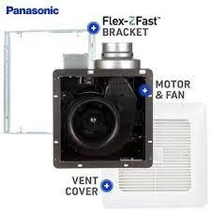 lot 37 image: Panasonic WhisperSense DC Fan with Motion and Humidity Sensors Delay Timer and Pick-A-Flow Speed Selector 50, 80 or 110 CFM