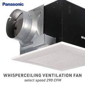 lot 39 image: Panasonic WhisperCeiling 290 CFM Ceiling Surface Mount Bathroom Exhaust Fan, ENERGY STAR