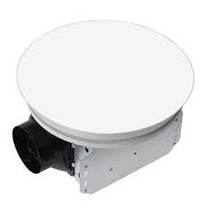 lot 48 image: HomeWerks Round Decorative White 80 CFM Ceiling and Wall Mounted Bathroom Ventilation Exhaust Fan with Dimmable LED Light