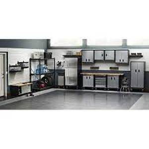 lot 1 image: Gladiator Premier Series Steel 2-Shelf Wall Mounted Garage Cabinet in Charcoal (30 in W x 30 in H x 12 in D)